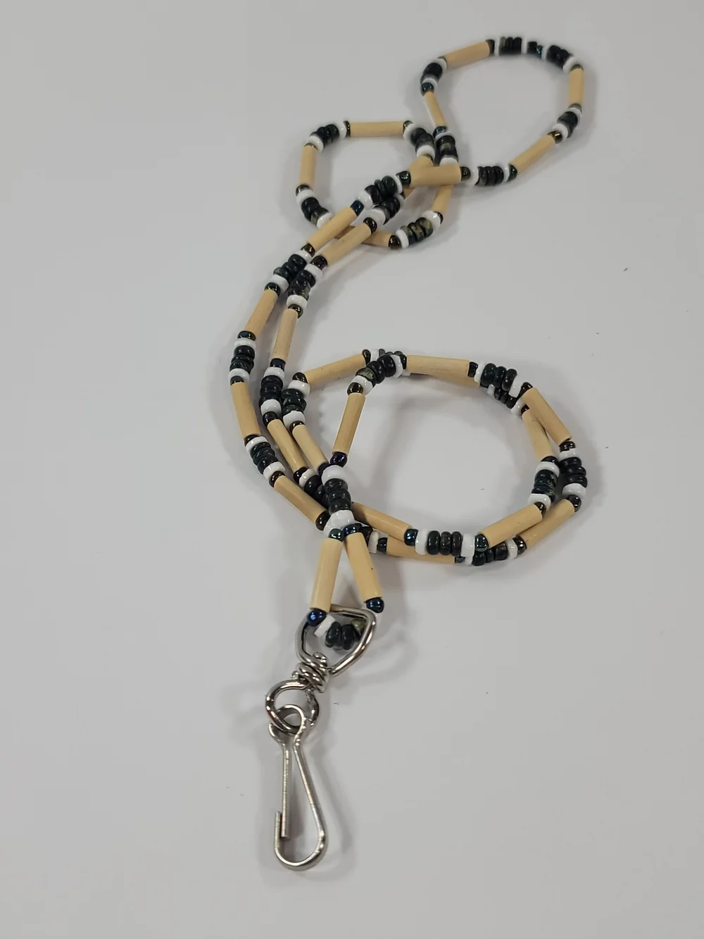 Handmade Tulsi Kanthi Mala Beaded Lanyard